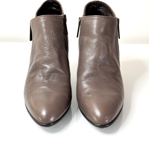 Aquatalia Shoes - Aquatalia Italian Taupe Leather Heeled Boots 7